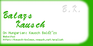 balazs kausch business card